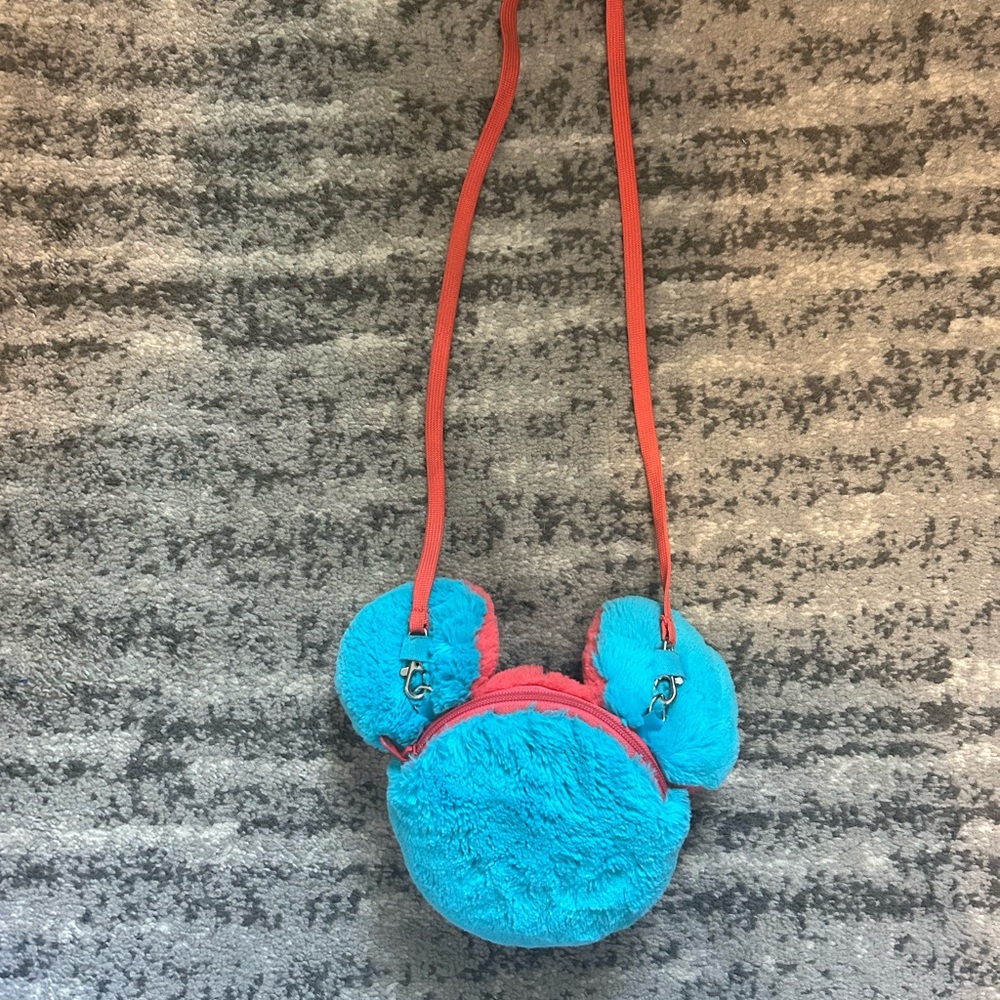 Furry Two Colored Mickey Mouse Purse